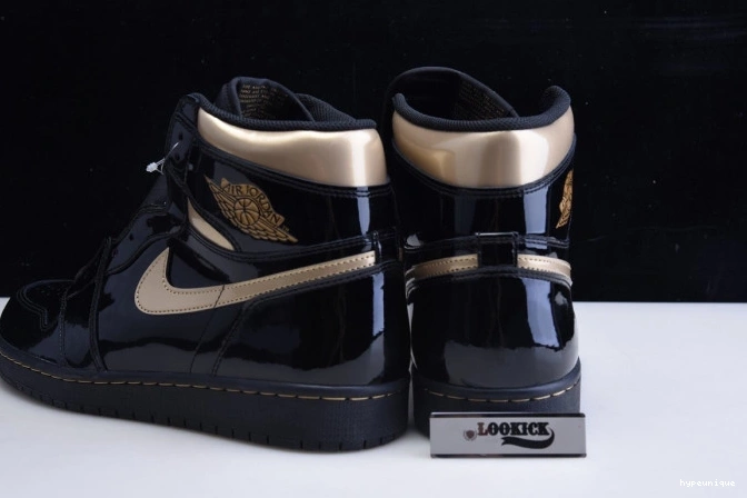 HYPE JORDAN GOLD 1 METALLIC 555088-032 RETRO AIR (2020) BLACK HIGH 0818